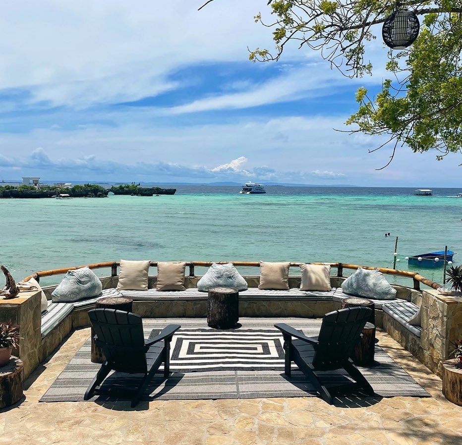 Beachfront view from the house